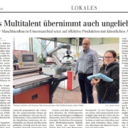 Beitrag in Schwäbischer Zeitung - LECHNER - Cobot